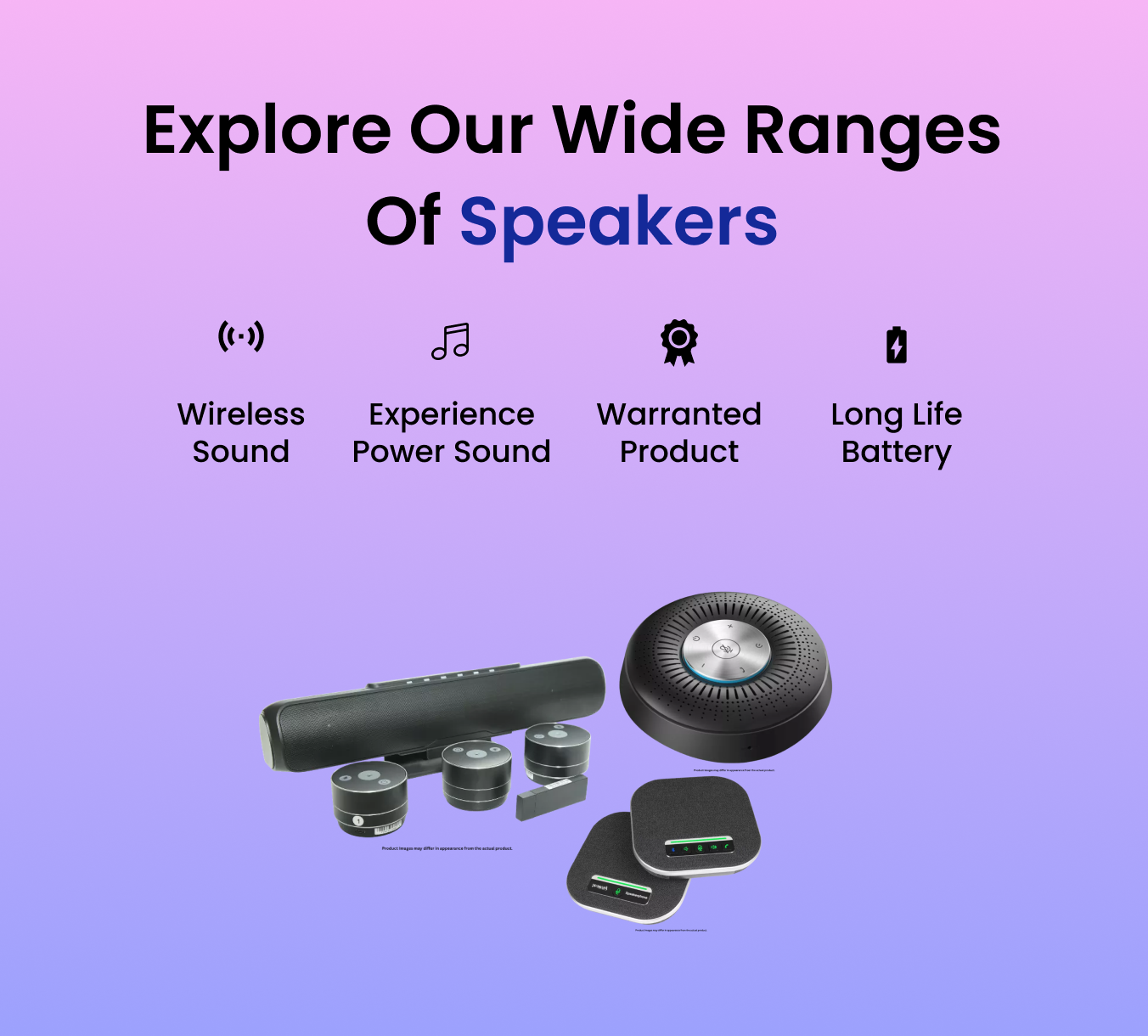 Explore a wide range of speakers